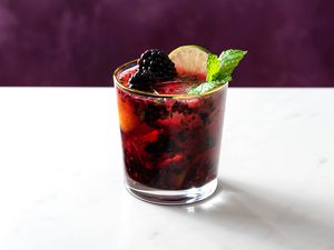 Blackberry Mojito in a glass 