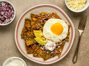 Chilaquiles on a plate 