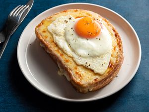 Croque Madame on a plate 