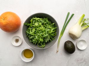 Fennel, Grapefruit, and Arugula Salad ingredients 