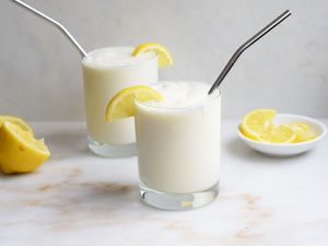 frosted lemonade in glasses