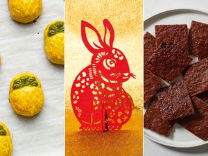 Pineapple tarts, a rabbit, and some BBQ jerky