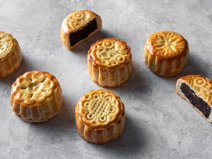 Mooncakes with different designs 