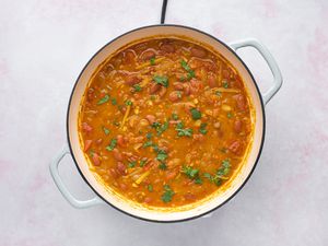 Rajma Dal: Red Kidney Bean Curry in a pot 