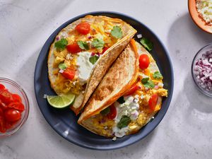 Quesadilla breakfast tacos